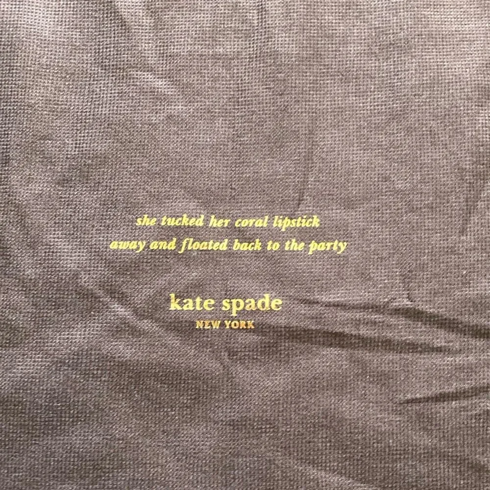 Kate Spade Large Brown Dust Bag Purse Protection Case Slip 27.5” x 19” Like New